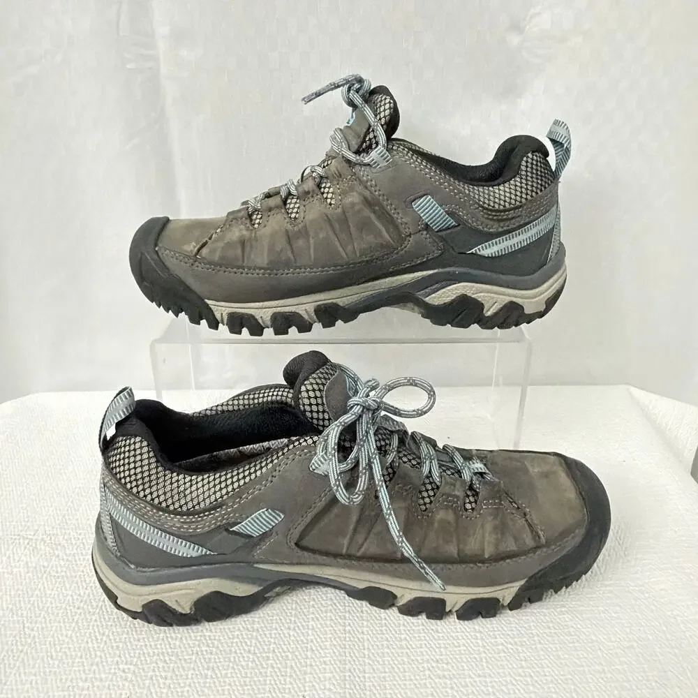 Keen Targhee III Shoes Womens Size 7 Waterproof Hiking Gray Blue Leather